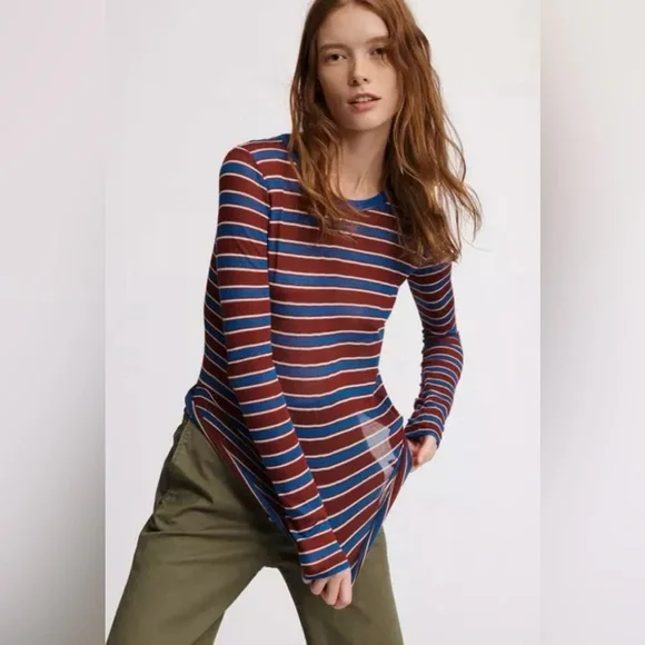 Rag & Bone Avery Striped Tee - Picture 1 of 7